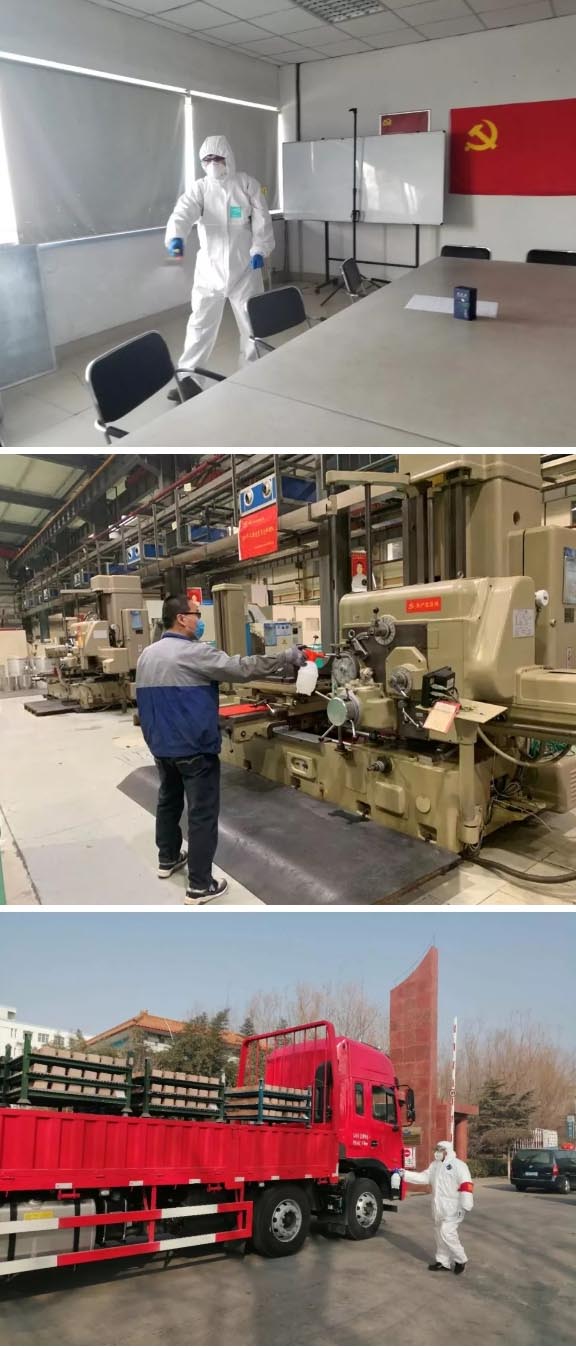 公共區(qū)域、生產(chǎn)車(chē)間：消毒、消毒、消毒